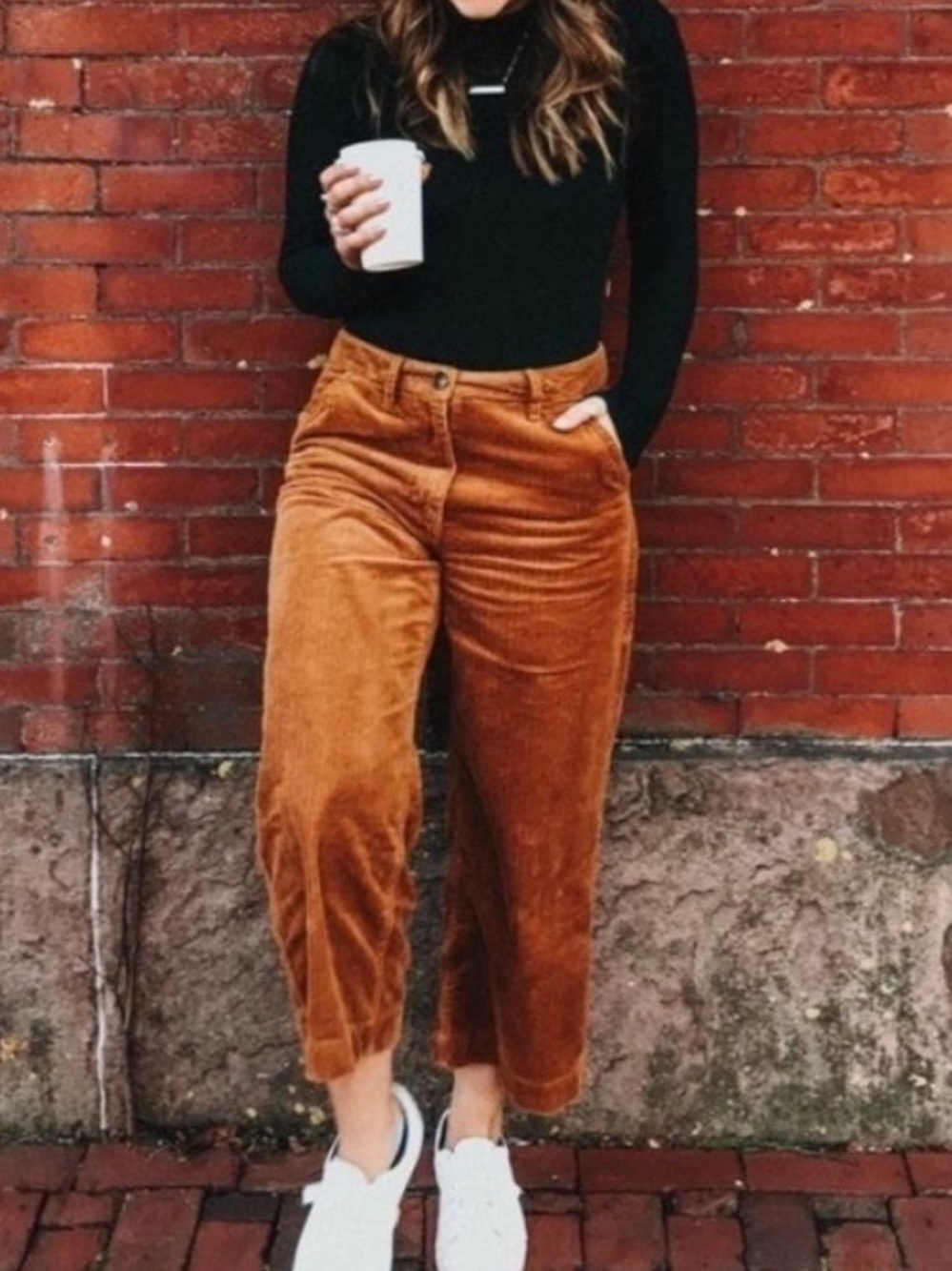 Fat Face Golden Cropped Wide Leg Corduroy Pants Size US 6